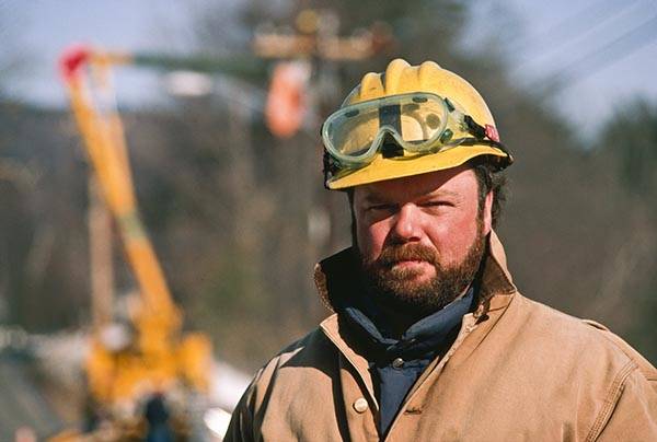 Utility company lineman