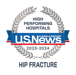 US News Hip Fracture High Performing Hospitals Award Logo