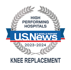 US News Knee Replacement High Performing Hospitals Award Logo