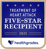 Premio de 5 estrellas de Healthgrades para el tratamiento de ataques cardíacos 2023