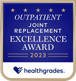 Healthgrades excellence award for outpatient joint replacement 2023